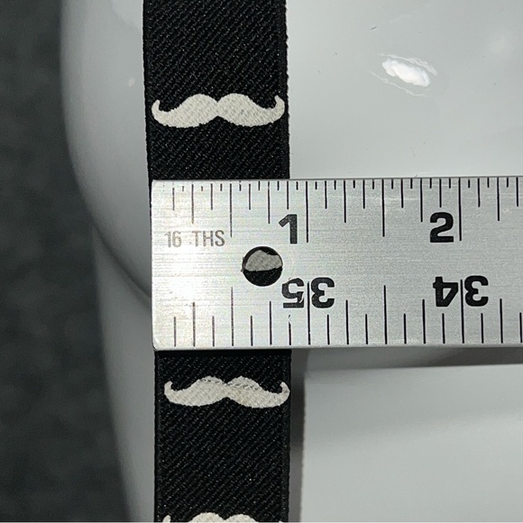 “I Moustache You” Suspenders “Y” Style Swag 1” Wide Clip-On Fun Unisex Stretch - Picture 14 of 14